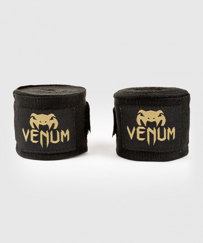 Бинты боксерские Venum Kontact - Black/Gold (4.5m)