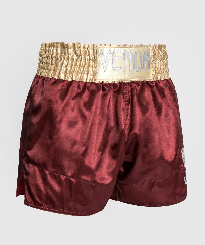 Тайские шорты Venum Classic - Burgundy/Gold/White | Фото 3