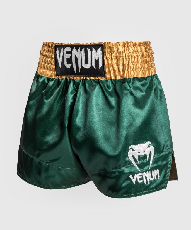 Тайские шорты Venum Classic - Green/Gold/White | Фото 1
