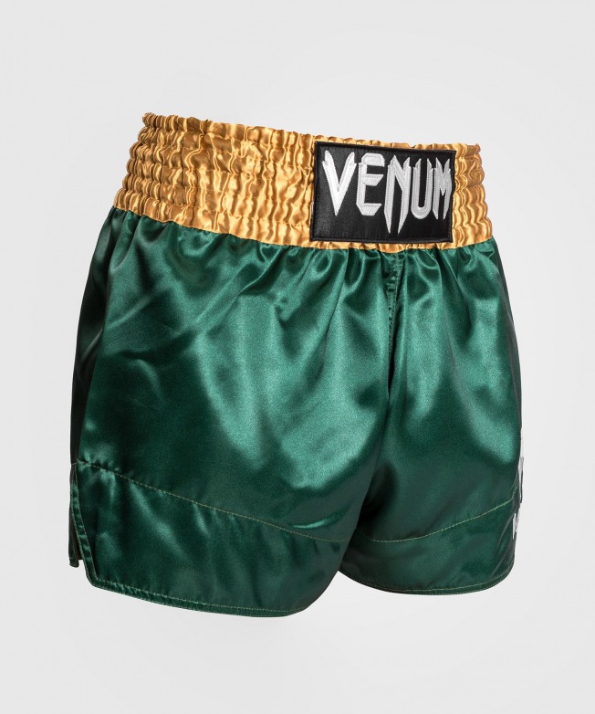 Тайские шорты Venum Classic - Green/Gold/White | Фото 3