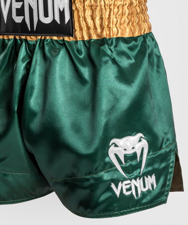 Тайские шорты Venum Classic - Green/Gold/White | Фото 4