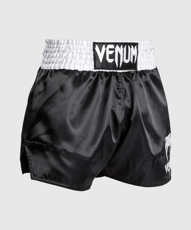 Тайские шорты Venum Classic - Black/White/White | Фото 2