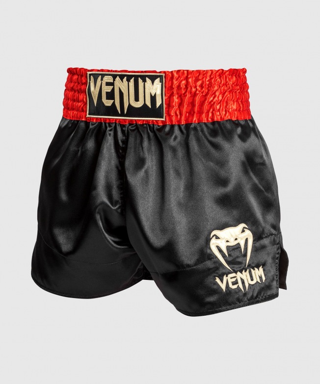 Тайские шорты Venum Classic - Red/Black/Gold | Фото 1