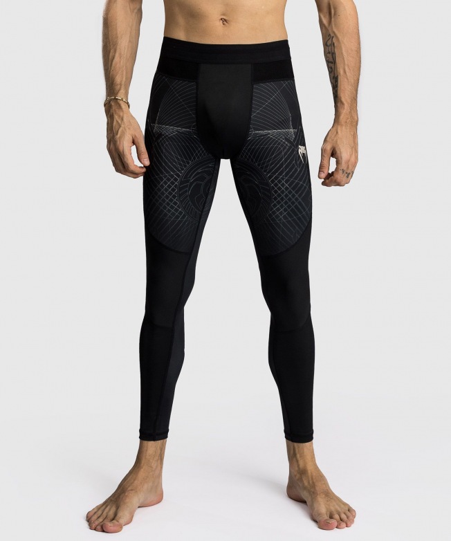 Компрессионные штаны Venum G-Fit Air - Deep Black/Desert Sand