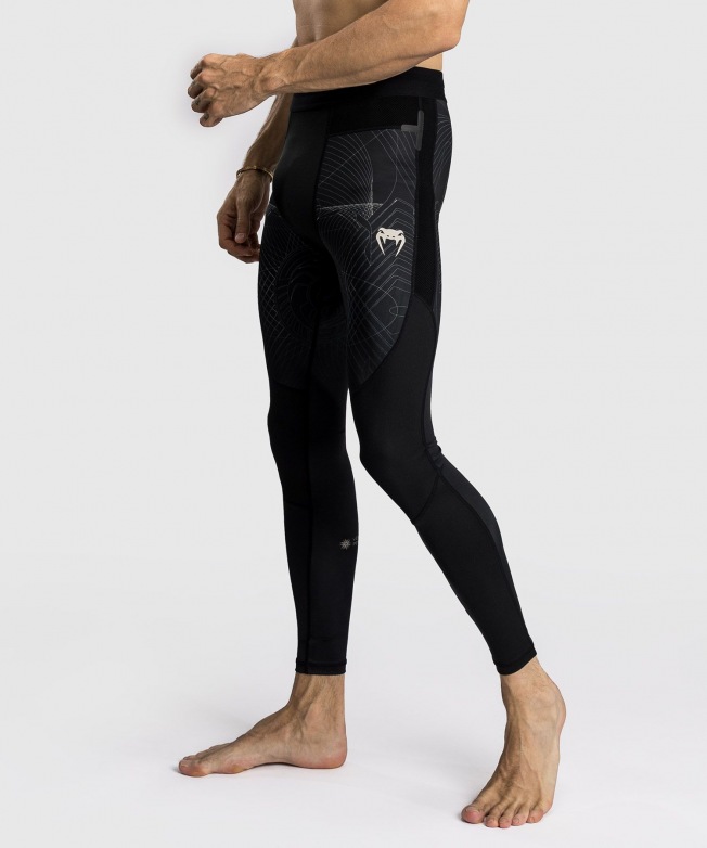 Компрессионные штаны Venum G-Fit Air - Deep Black/Desert Sand | Фото 1