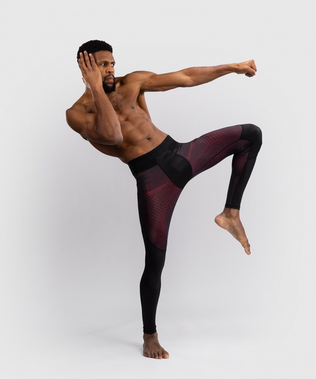 Компрессионные штаны Venum G-Fit Air - Deep Black/Fire Red | Фото 2