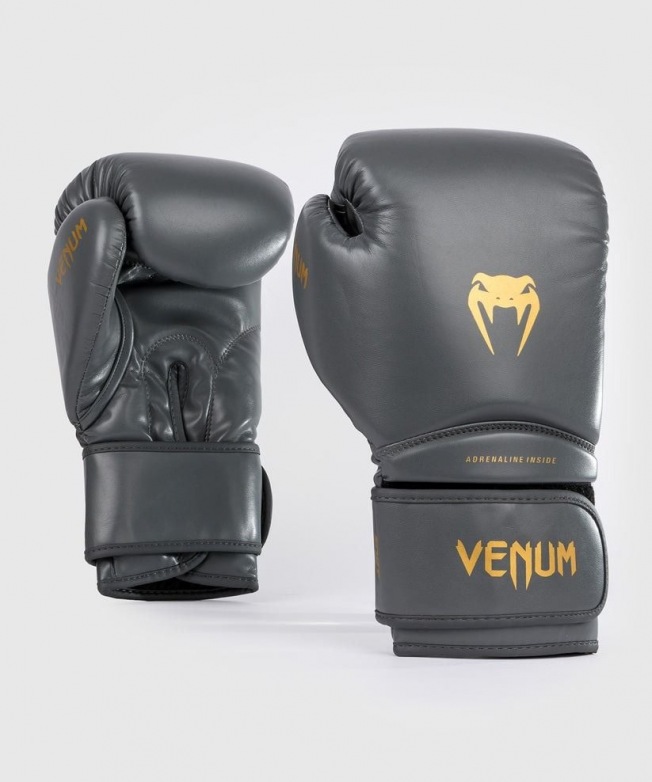 Перчатки боксерские Venum Contender 1.5 - Grey/Gold | Фото 1