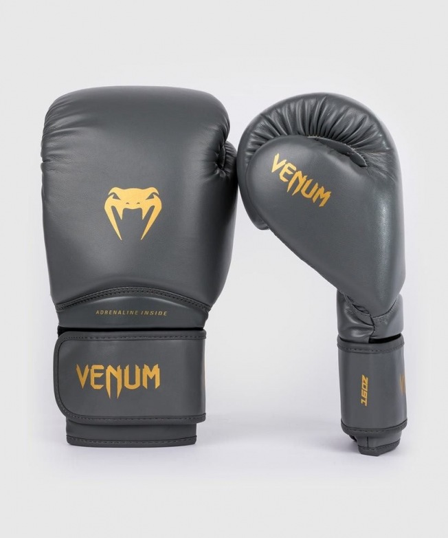 Перчатки боксерские Venum Contender 1.5 - Grey/Gold | Фото 2