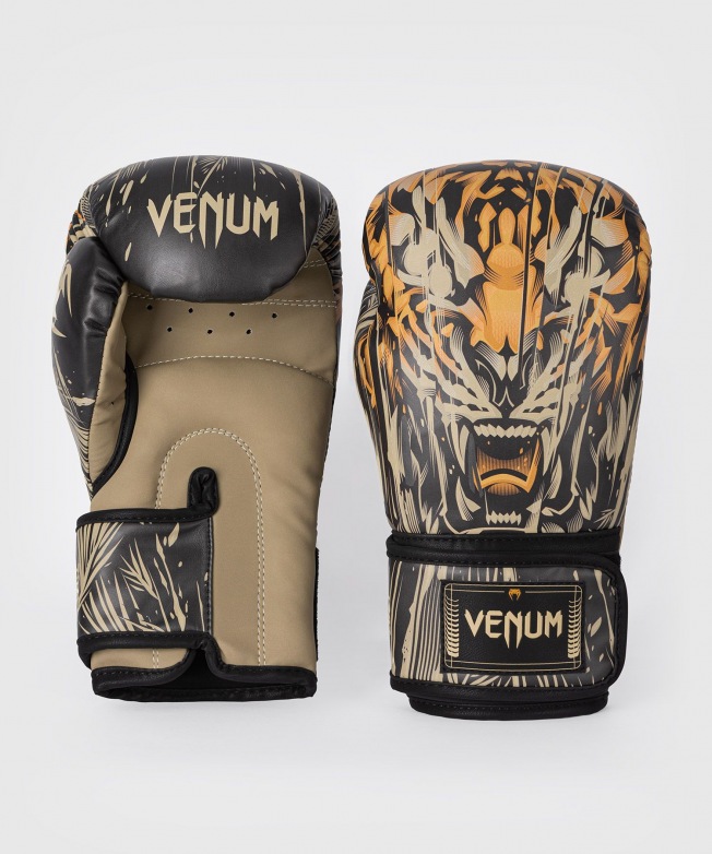 Перчатки боксерские Venum Tiger - Black/Neon Orange