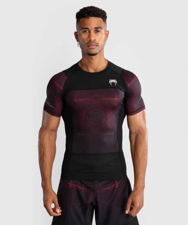Рашгард Venum G-Fit Air SS - Deep Black/Fire Red