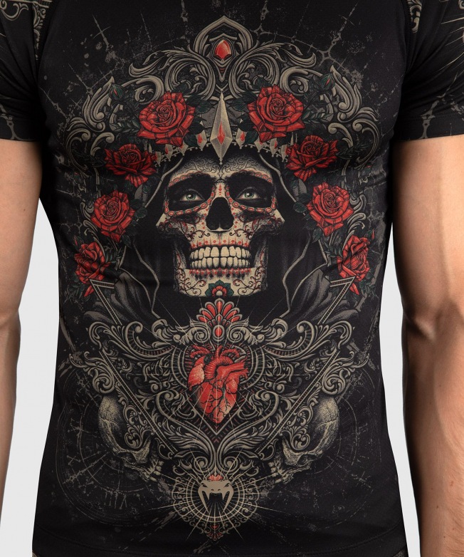 Рашгард Venum Santa Muerte 5.0 SS - Deep Black/Gold | Фото 3