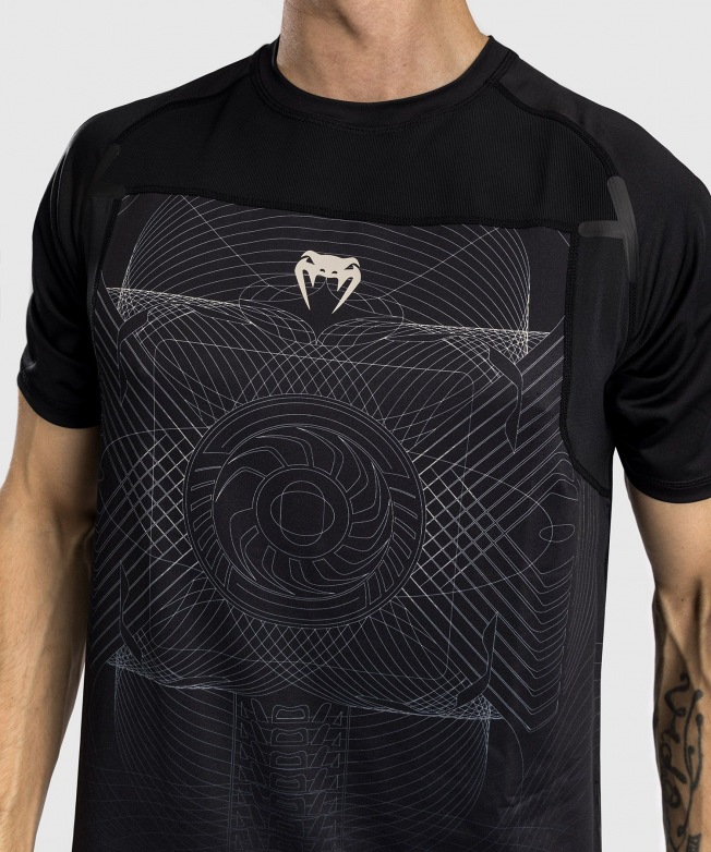 Футболка тренировочная Venum G-Fit Air-Deep Black/Desert Sand | Фото 3