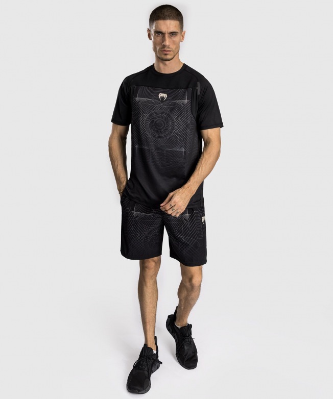 Футболка тренировочная Venum G-Fit Air-Deep Black/Desert Sand | Фото 6