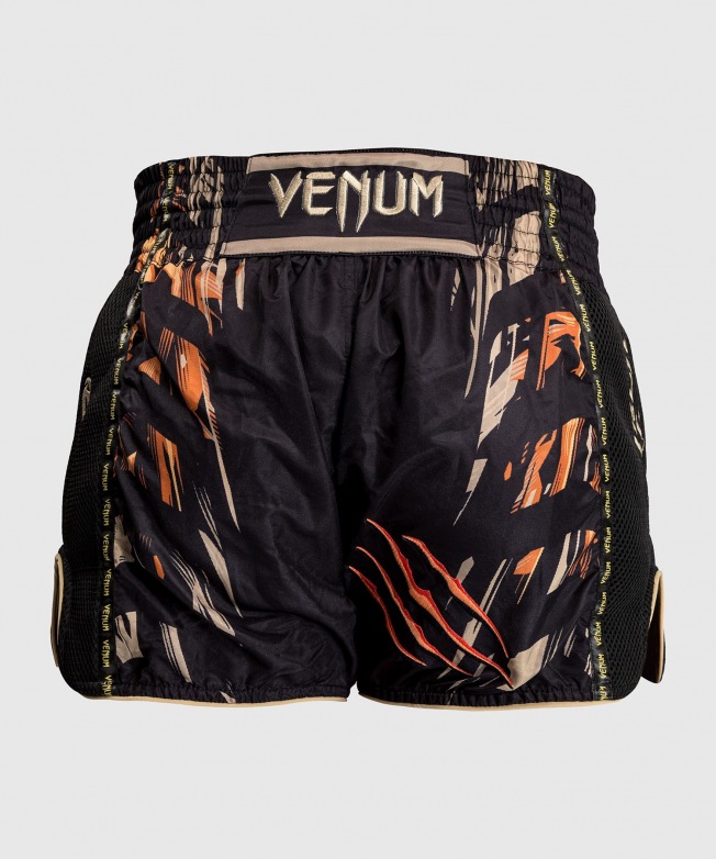 Шорты тайские Venum Tiger - Black/Neon Orange | Фото 2