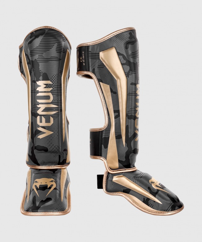 Шингарды Venum Elite - Gold/Camo