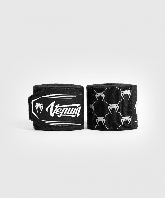 Бинты боксерские Venum Monogram - Black/White (4m)