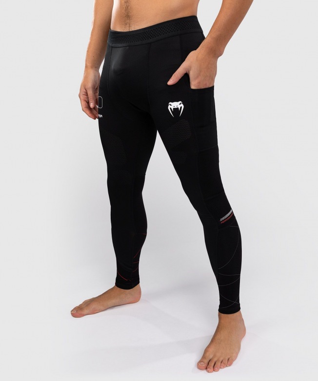 Компрессионные штаны Venum Tactical XT - Black/Fire Red | Фото 1