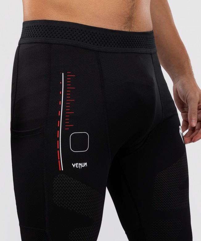 Компрессионные штаны Venum Tactical XT - Black/Fire Red | Фото 2