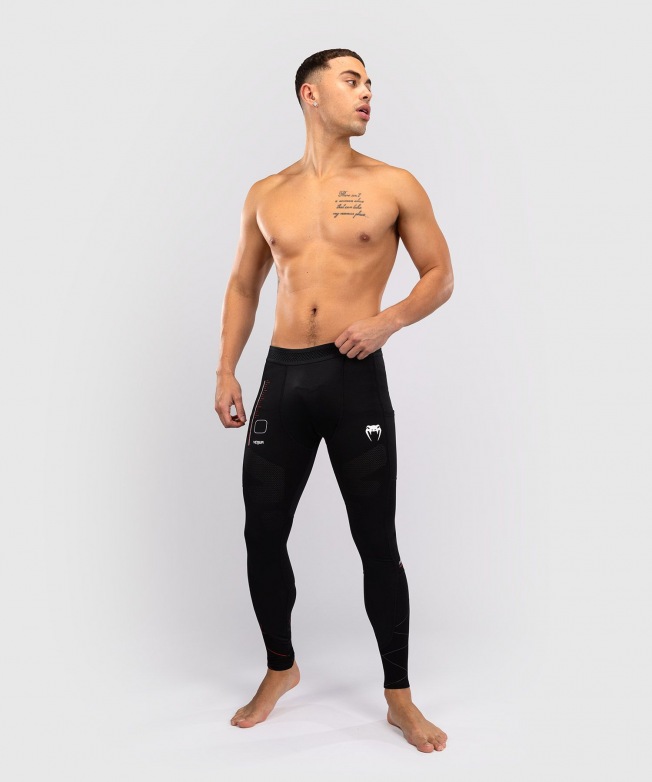 Компрессионные штаны Venum Tactical XT - Black/Fire Red | Фото 3