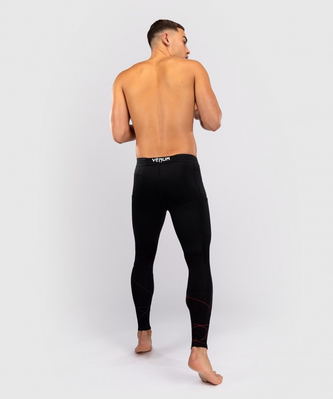 Компрессионные штаны Venum Tactical XT - Black/Fire Red | Фото 5