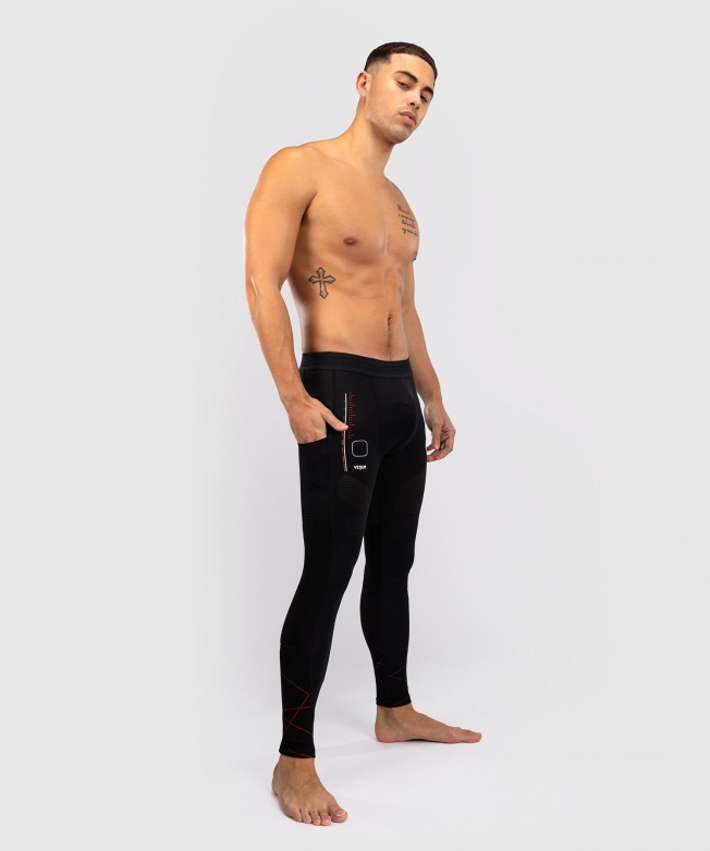 Компрессионные штаны Venum Tactical XT - Black/Fire Red | Фото 6