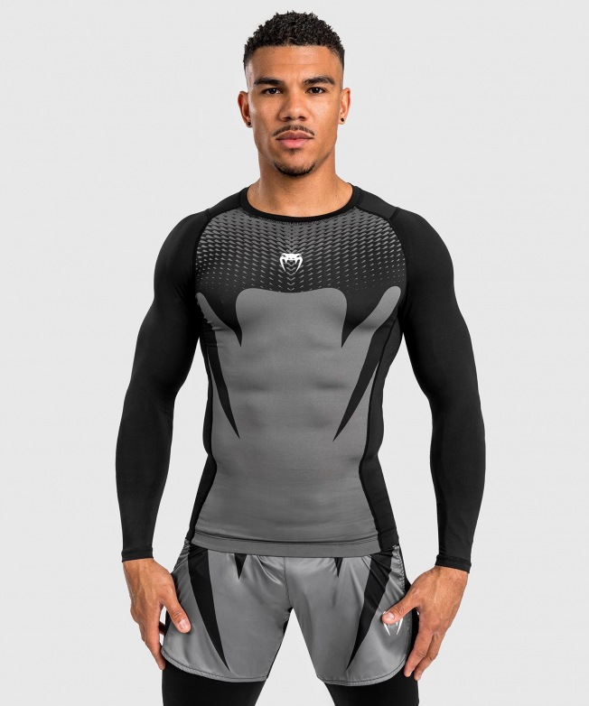 Рашгард Venum Attack LS - Black/Grey