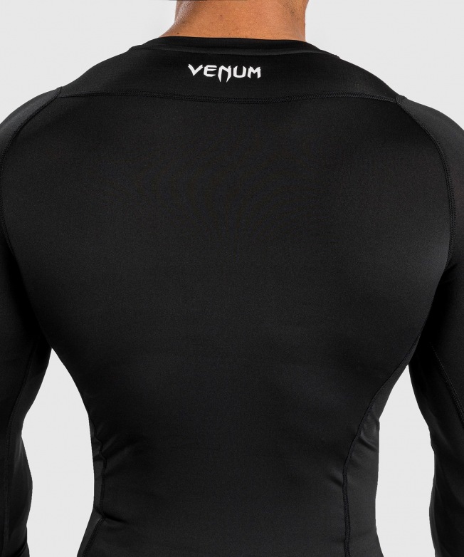 Рашгард Venum Attack LS - Black/Grey | Фото 5