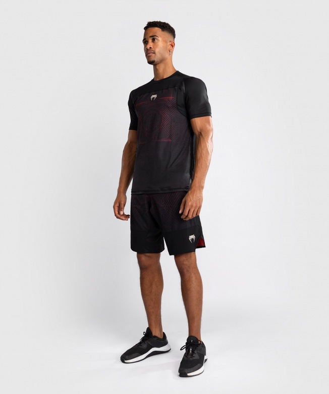 Футболка тренировочная Venum G-Fit Air - Deep Black/Fire Red | Фото 4