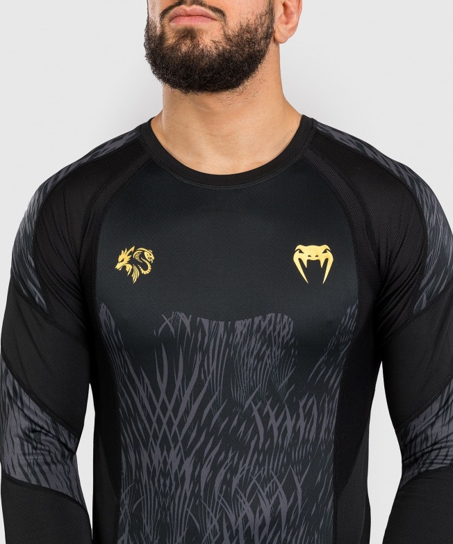 Рашгард Venum Chimaev Wild Borz LS - Black/Grey | Фото 3