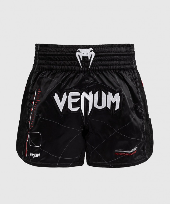 Тайские шорты Venum Tactical XT -  Black/Fire Red