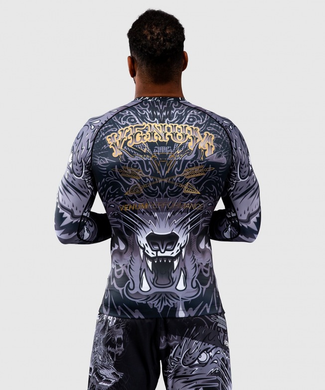 Рашгард Venum Wolf Atak LS - Black/Grey | Фото 3