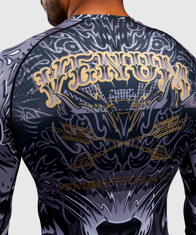 Рашгард Venum Wolf Atak LS - Black/Grey | Фото 7