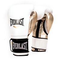Боксерские перчатки Everlast Powerlock - Белый/Золотой