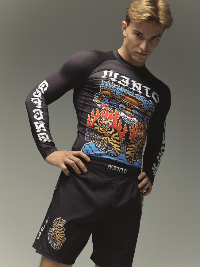 Рашгард Manto Tigers LS - Black | Фото 1
