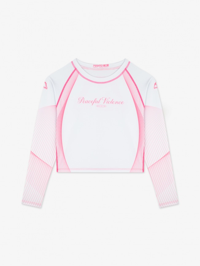 Женский рашгард Manto Peaceful Violence - White Женский рашгард Manto Peaceful Violence - White