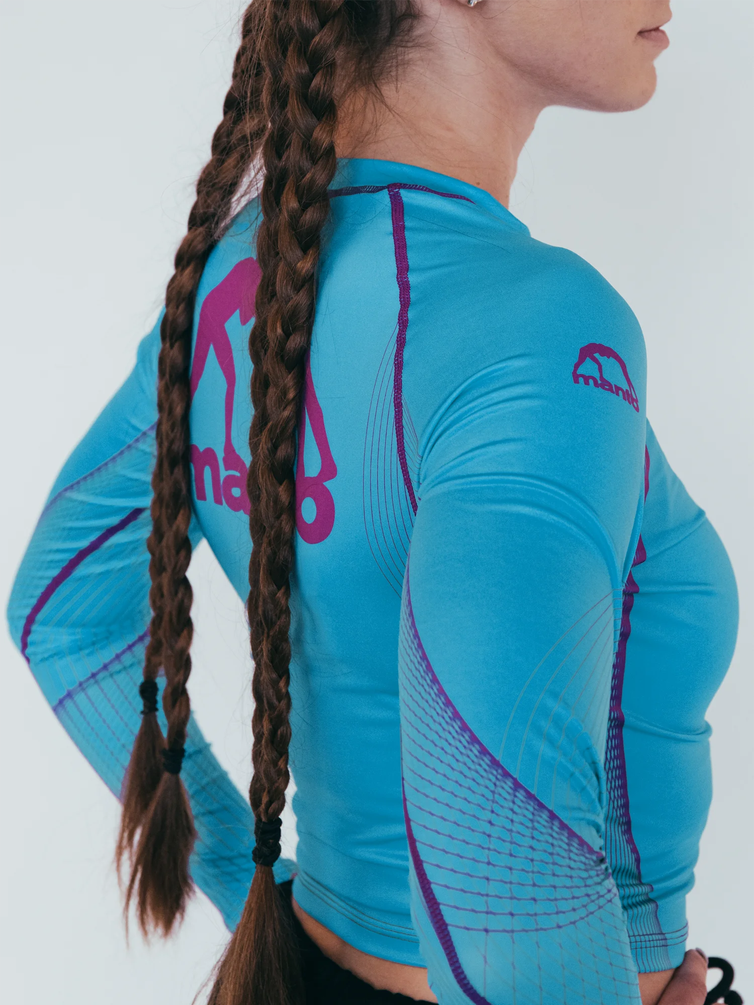 Женский рашгард Manto Peaceful Violence - Blue | Фото 5