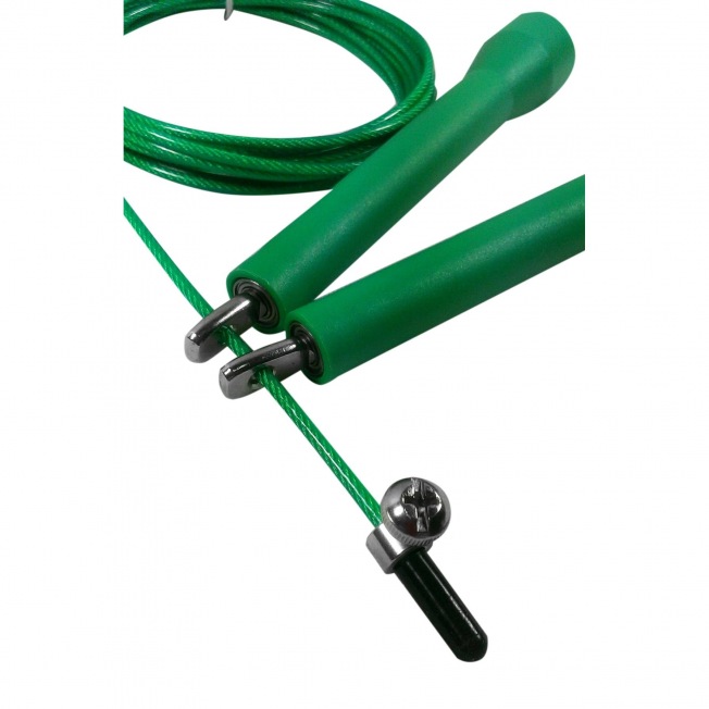 Скакалка скоростная EXPERT X-Rope (XR03B-Зеленый, ручки пластик) | Фото 1