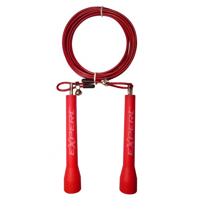 Скакалка скоростная EXPERT X-Rope (XR03B-Красный, ручки пластик)