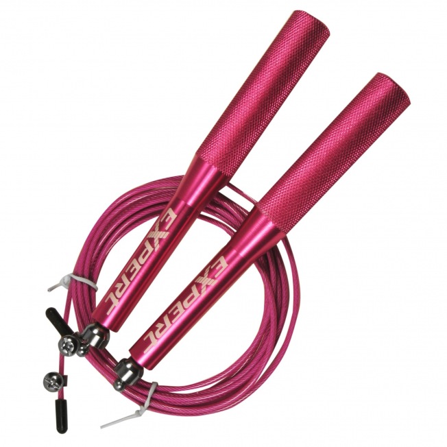Скакалка скоростная EXPERT X-Rope (XR05G-Красный, ручки металл) | Фото 1