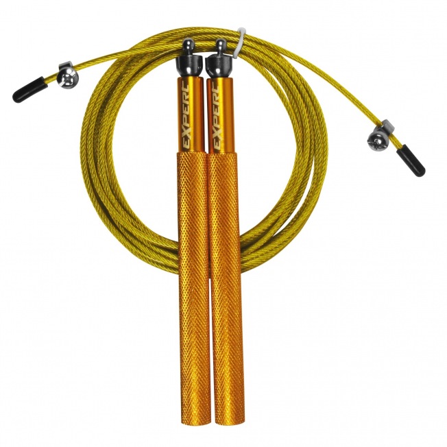 Скакалка скоростная EXPERT X-Rope (XR08G-Золото, ручки металл)
