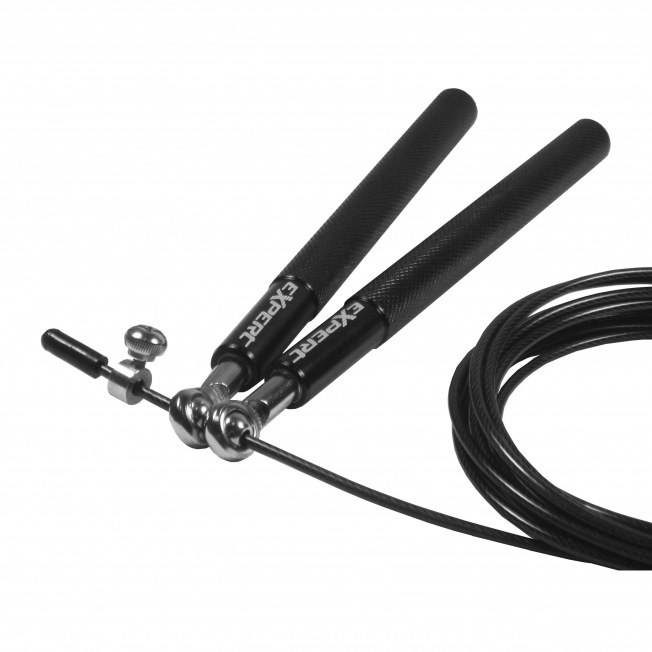 Скакалка скоростная EXPERT X-Rope (XR08D-черный, ручки металл) | Фото 1