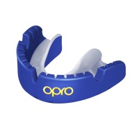 Боксерская капа Opro Gold Braces - Blue/Pearl
