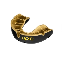 Детская боксерская капа OPRO Self-Fit Gold - Black/Gold