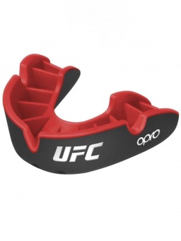 Детская боксерская капа Opro Silver Level UFC - Black/Red