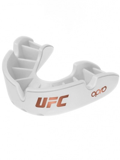 Боксерская капа взрослая Opro Self-Fit Bronze UFC - White