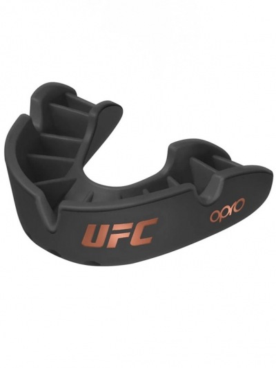 Боксерская капа взрослая Opro Self-Fit Bronze UFC - Black
