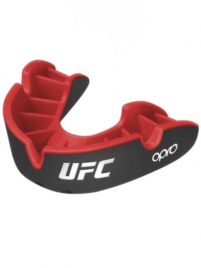 Детская боксерская капа Opro Silver Level UFC - Black/Red