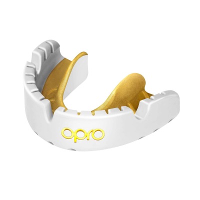 Боксерская капа для брекетов Opro Self-Fit Gold Braces - White/Gold