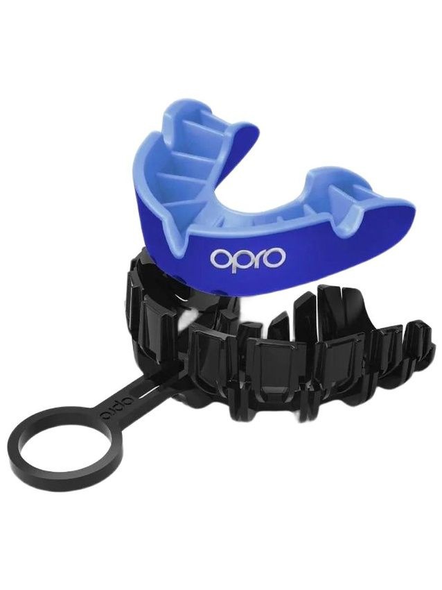 Боксерская капа Opro Gold Braces UFC - Black/Silver | Фото 2