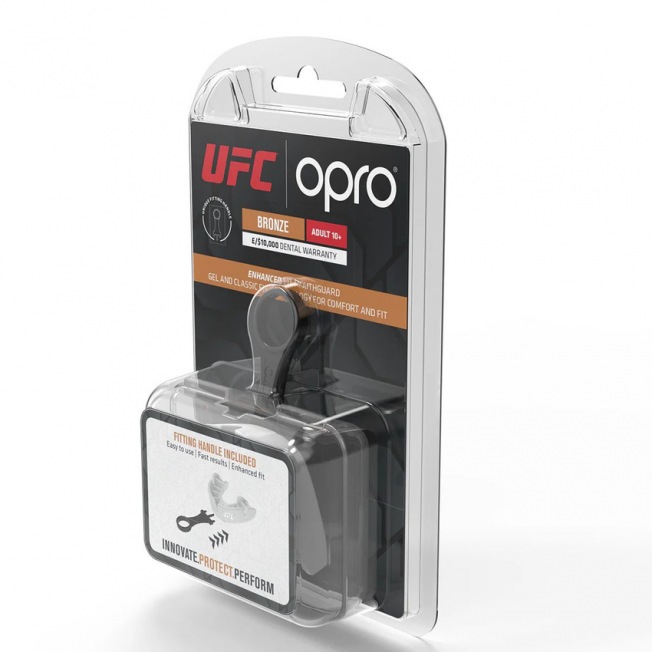 Боксерская капа взрослая Opro Self-Fit Bronze UFC - White | Фото 2
